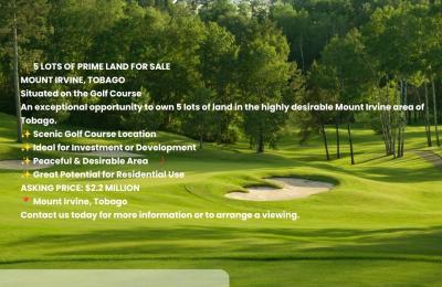 Mt. Irvine Tobago Land ( Golf Course ) For Sale